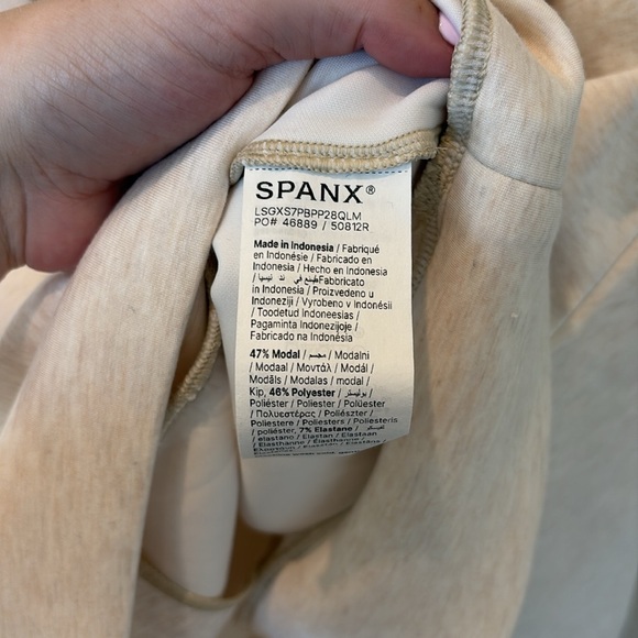 SPANX AIR ESSENTIALS Cream Wrap Blouse - Picture 5 of 7